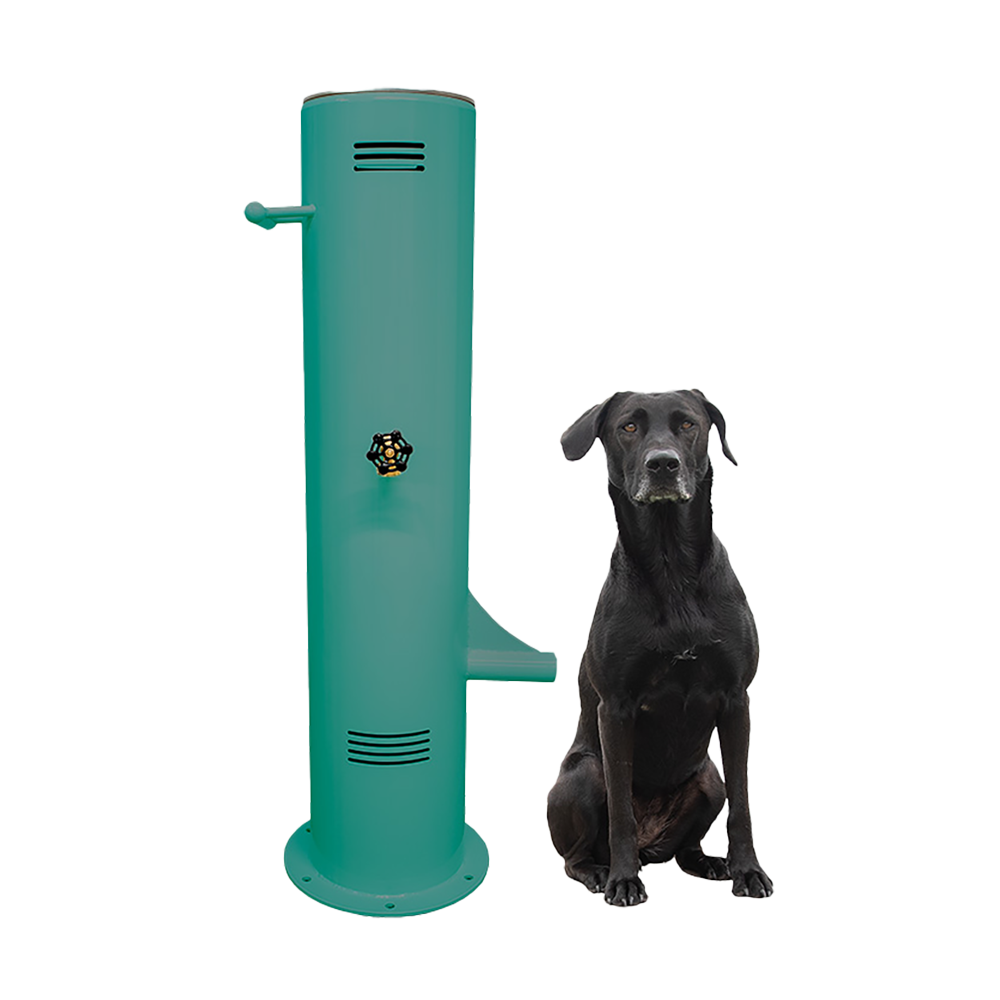 Cool Dog Water Fountain with Hose - Push Button Control - Surface Mount