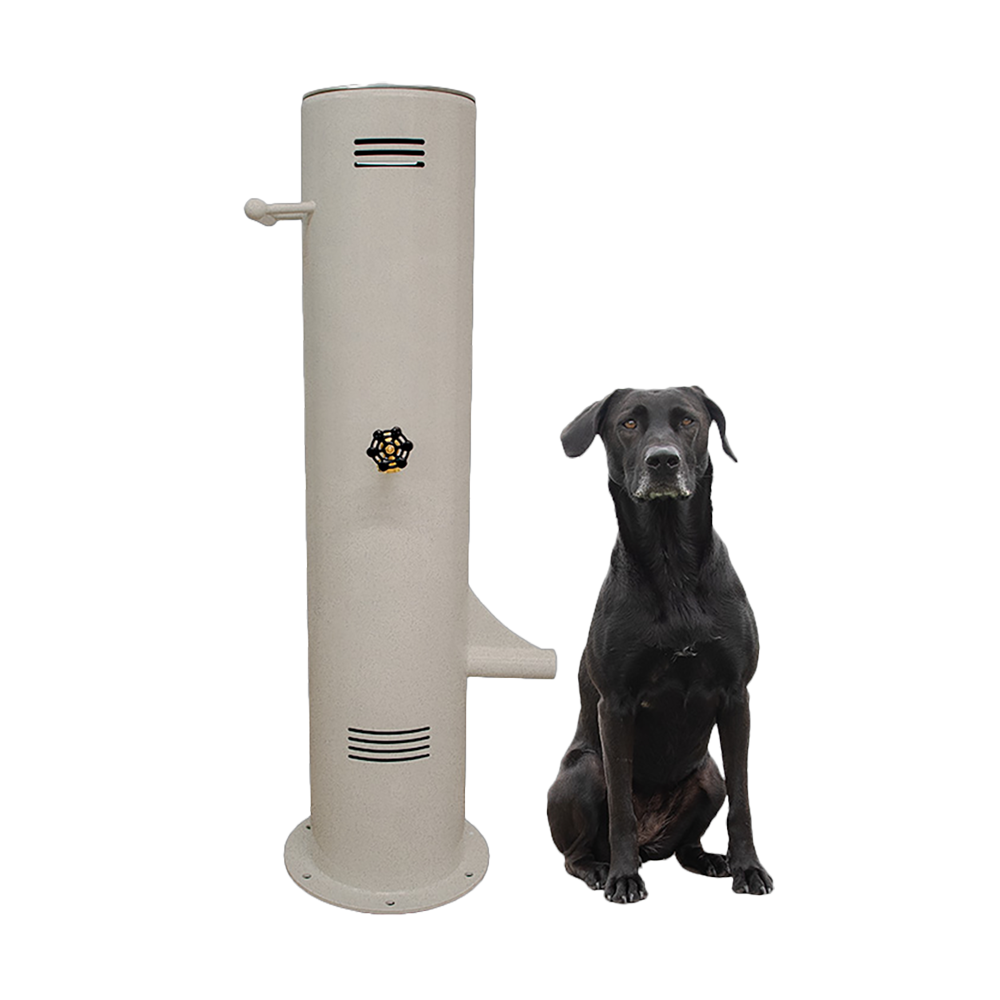 Cool Dog Water Fountain with Hose - Push Button Control - Surface Mount
