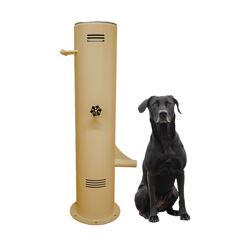 Cool Dog Water Fountain with Hose - Push Button Control - Surface Mount