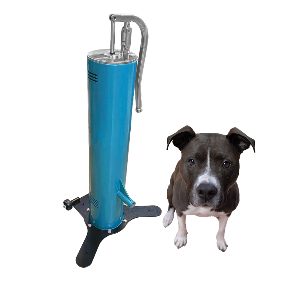 Cool Dog Water Fountain - Easy Flow Lever - Free Standing Mobile