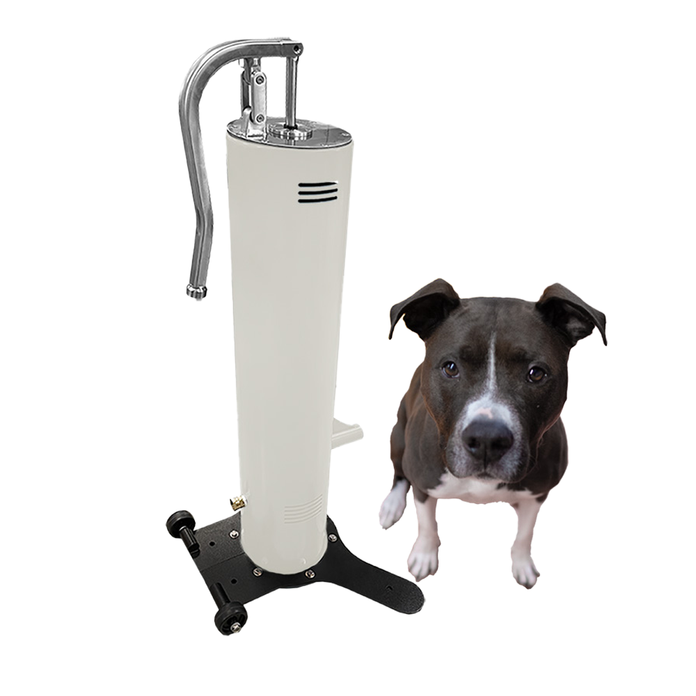 Cool Dog Water Fountain - Easy Flow Lever - Free Standing Mobile