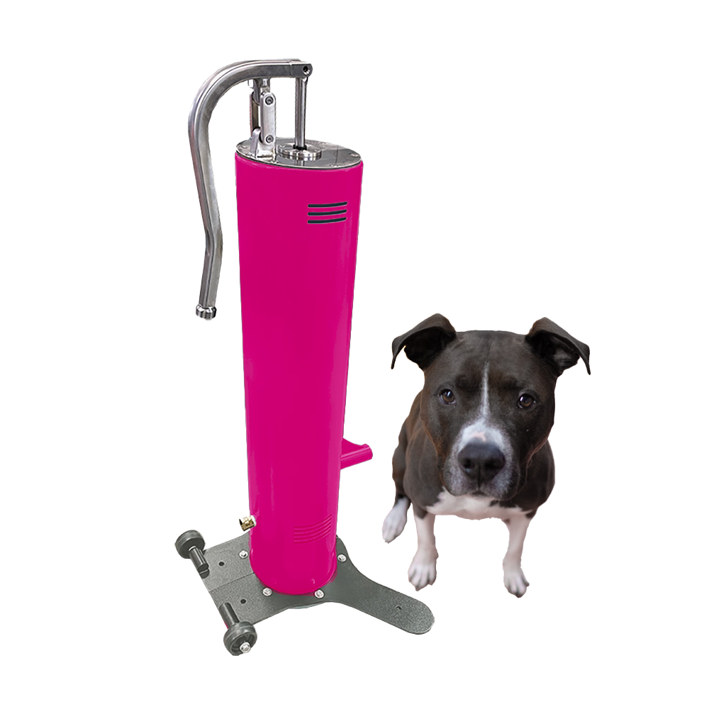 Cool Dog Water Fountain - Easy Flow Lever - Free Standing Mobile