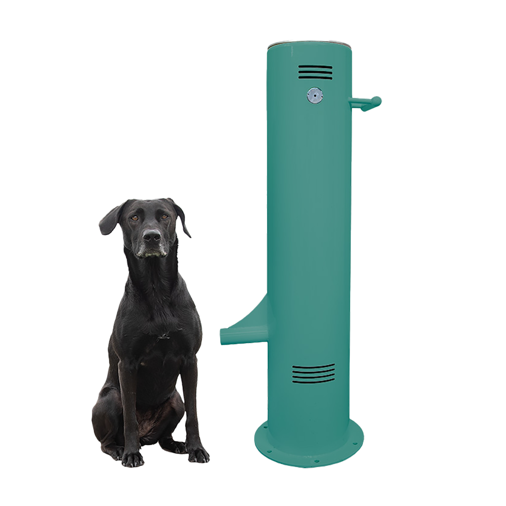 Cool Dog Water Fountain - Push Button Control - Surface Mount