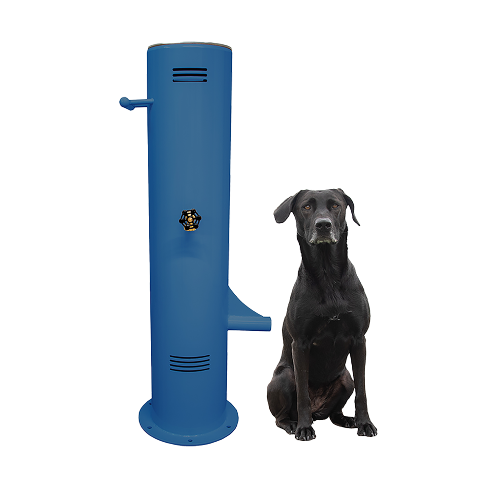 Cool Dog Water Fountain with Hose - Push Button Control - Surface Mount