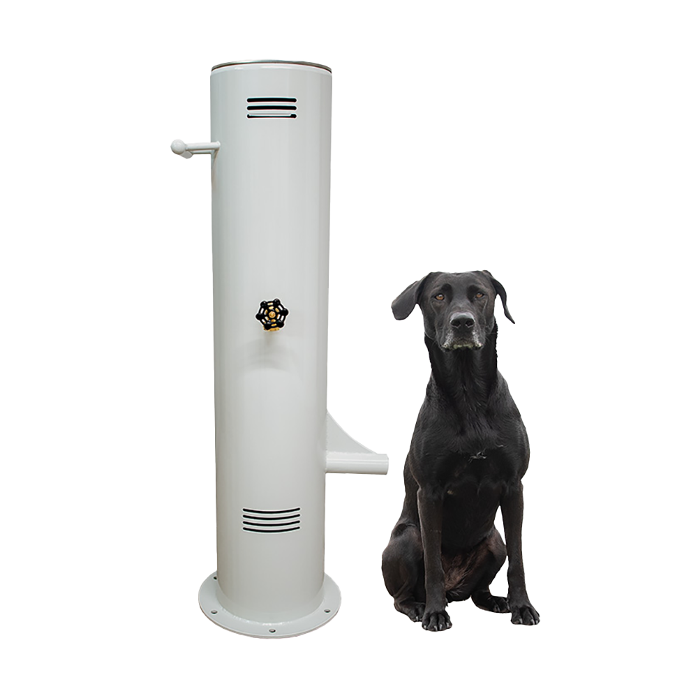Cool Dog Water Fountain with Hose - Push Button Control - Surface Mount