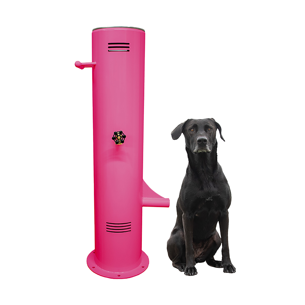 Cool Dog Water Fountain with Hose - Push Button Control - Surface Mount