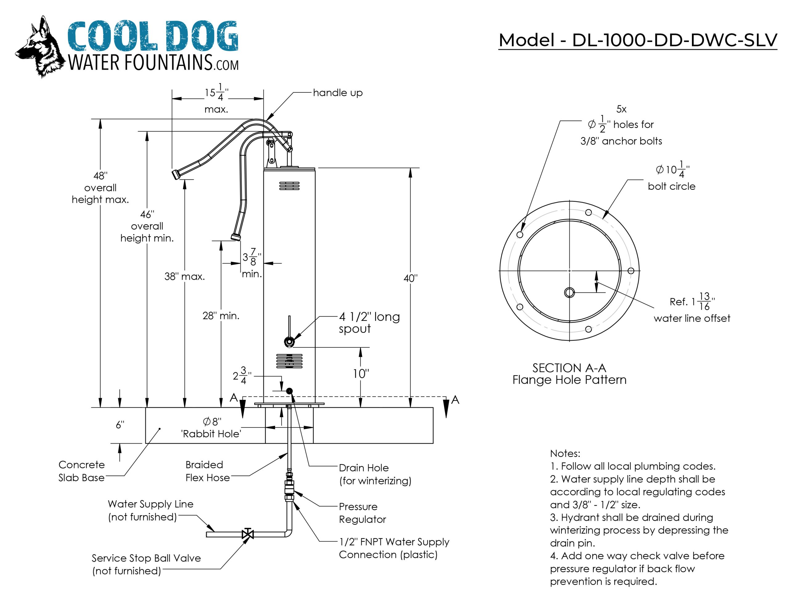 Cool Dog Water Hydrant Installation DWC1