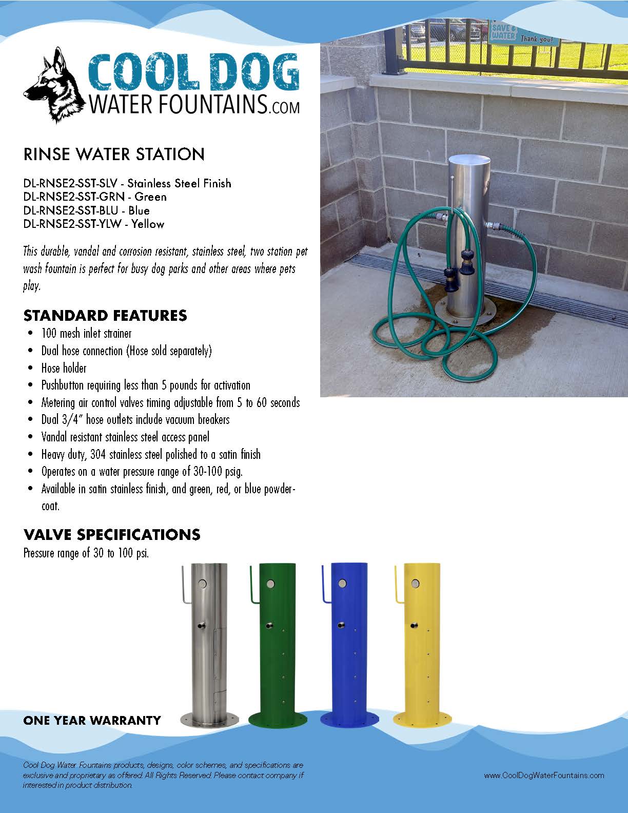 DL RNSE2 SST Rinse Water Station Page 1 DL RNSE2 SST Rinse Water Station Page 1