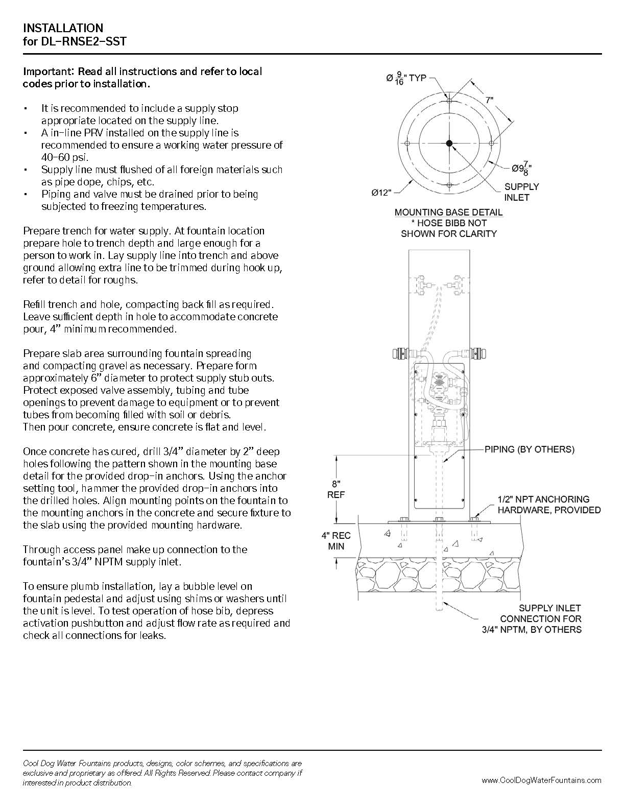 DL RNSE2 SST Rinse Water Station Page 3 DL RNSE2 SST Rinse Water Station Page 3